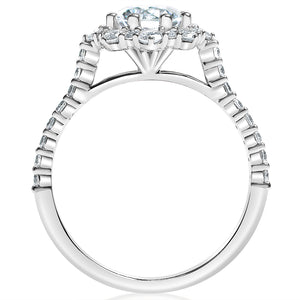 .56ctw Round Cut Diamond Halo Engagement Ring