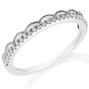 Classique Creations 14K white gold .13ct diamond wedding band