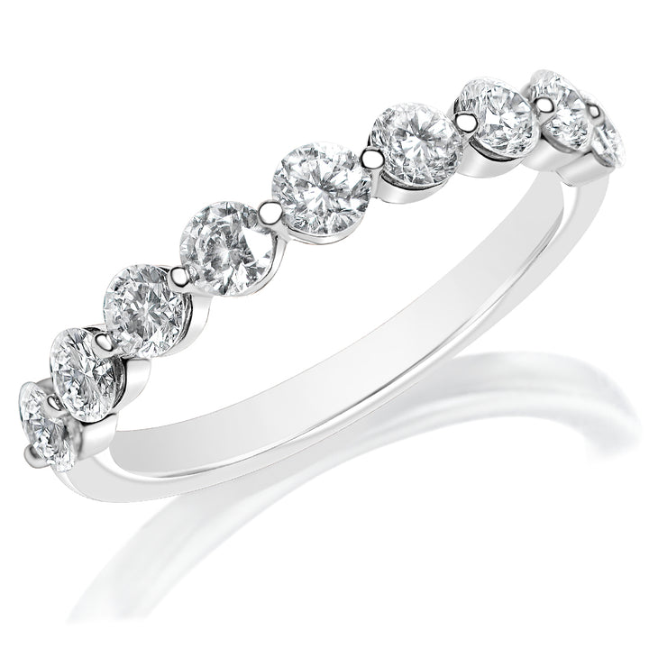 Classique Creations 14K white gold .96ct diamond wedding band