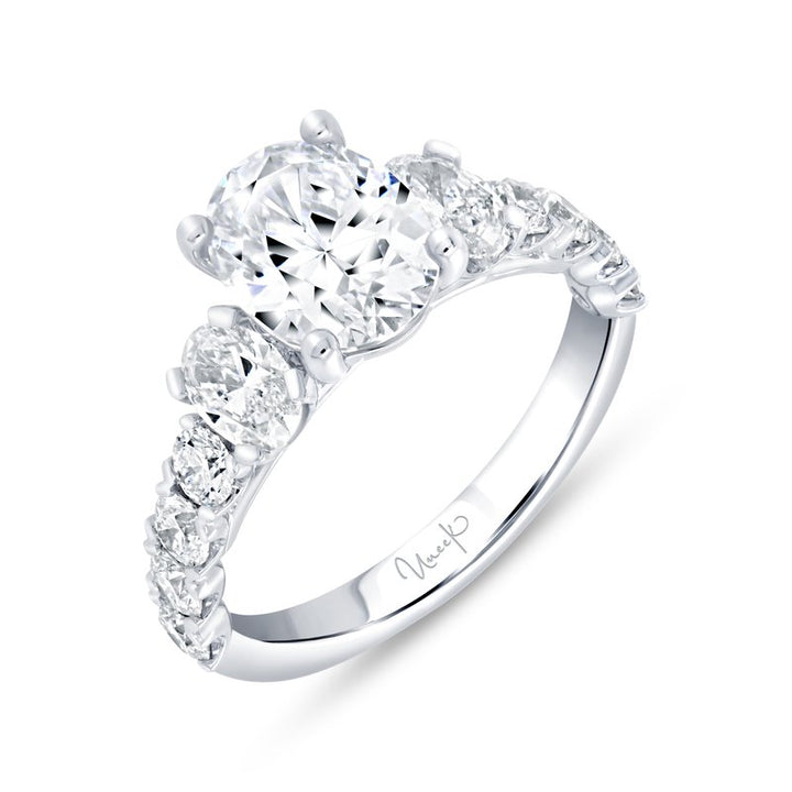 Uneek 1.33ctw Diamond Oval Engagement Ring