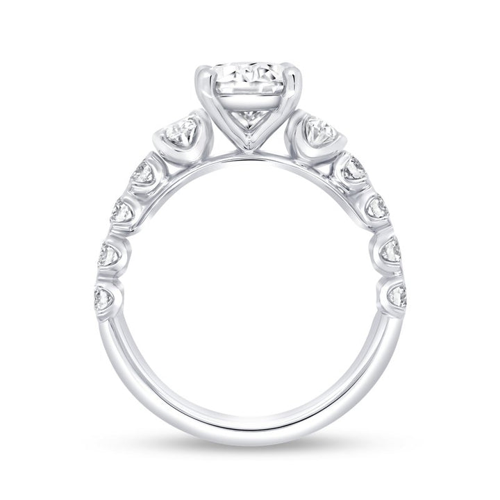 Uneek 1.33ctw Diamond Oval Engagement Ring