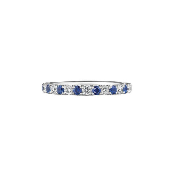 Alternating Diamond & Blue Sapphire Band - Gunderson's Jewelers