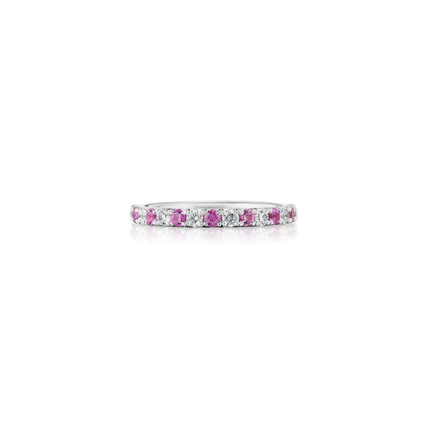 Alternating Diamond & Pink Sapphire Band - Gunderson's Jewelers