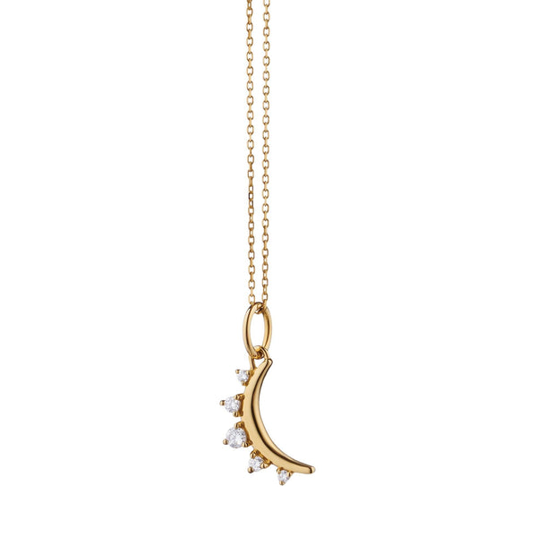 April Diamond "Moon" Birthstone Necklace - Gunderson's Jewelers