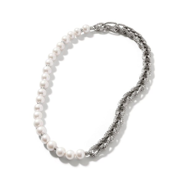 Asli Link Chain Pearl Necklace - Gunderson's Jewelers