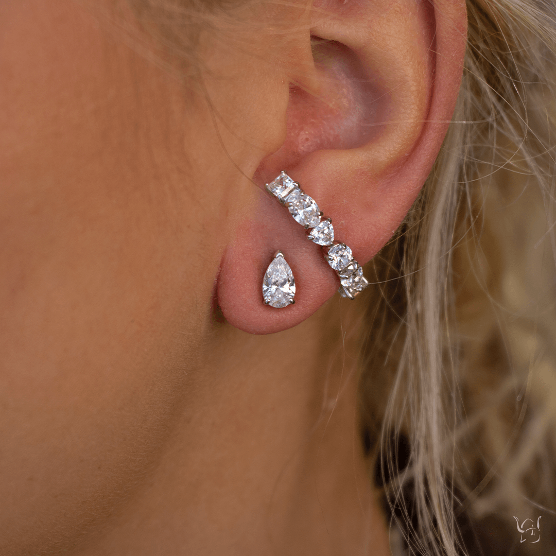 Attract Stud Earrings - Pear cut crystal - Gunderson's Jewelers