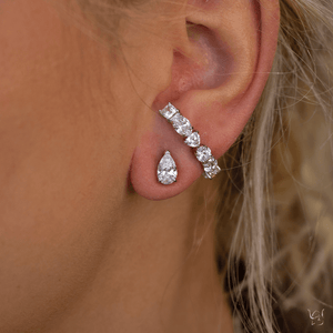 Attract Stud Earrings - Pear cut crystal - Gunderson's Jewelers