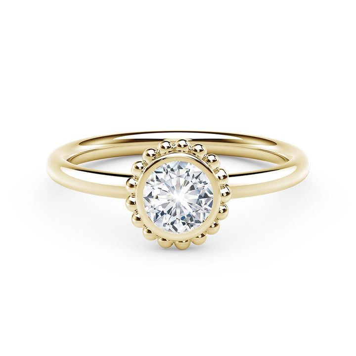 Beaded Diamond Ring,  Yellow Gold - Gunderson's Jewelers