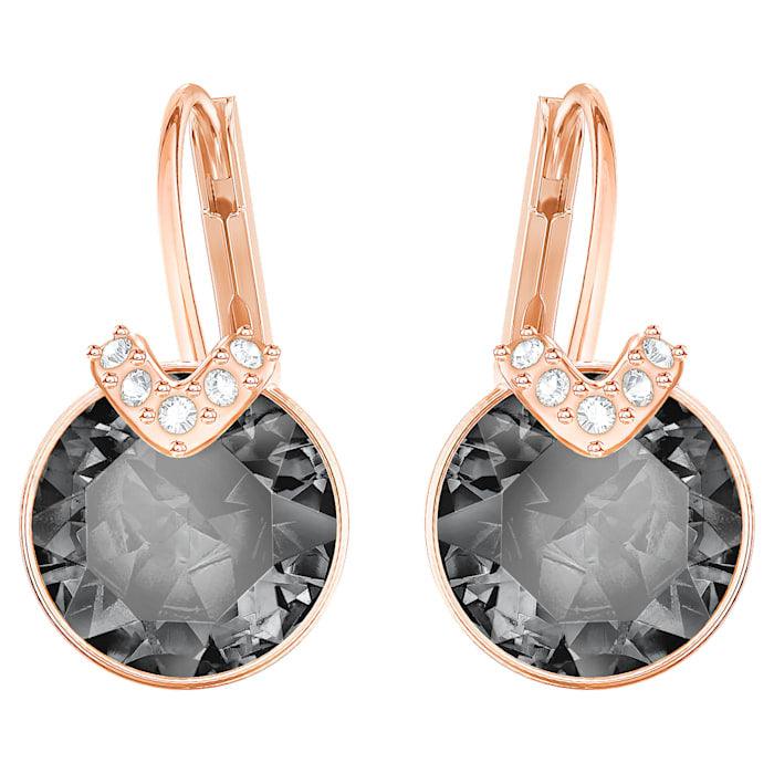 Bella V Earrings, Gray, Rose-Gold Tone - Gunderson's Jewelers