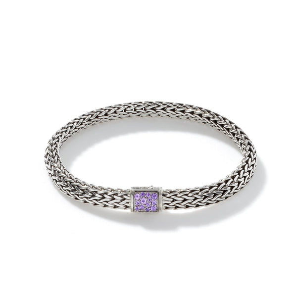 Birthstone Reversible Bracelet - Amethyst & Black Sapphire - Gunderson's Jewelers