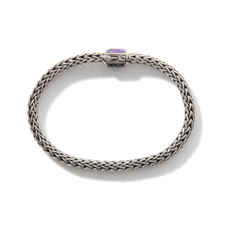 Birthstone Reversible Bracelet - Amethyst & Black Sapphire - Gunderson's Jewelers