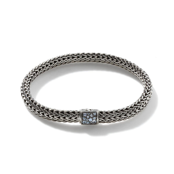 Birthstone Reversible Bracelet - Aquamarine & Black Sapphire - Gunderson's Jewelers