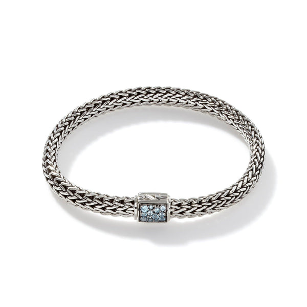 Birthstone Reversible Bracelet, Blue Topaz & Black Sapphire - Gunderson's Jewelers