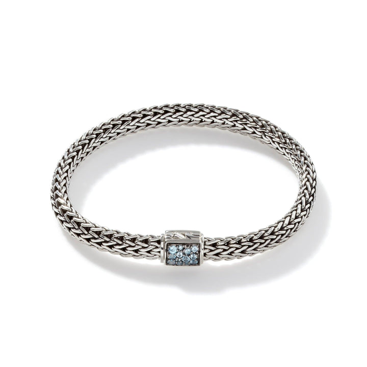 Birthstone Reversible Bracelet, Blue Topaz & Black Sapphire - Gunderson's Jewelers
