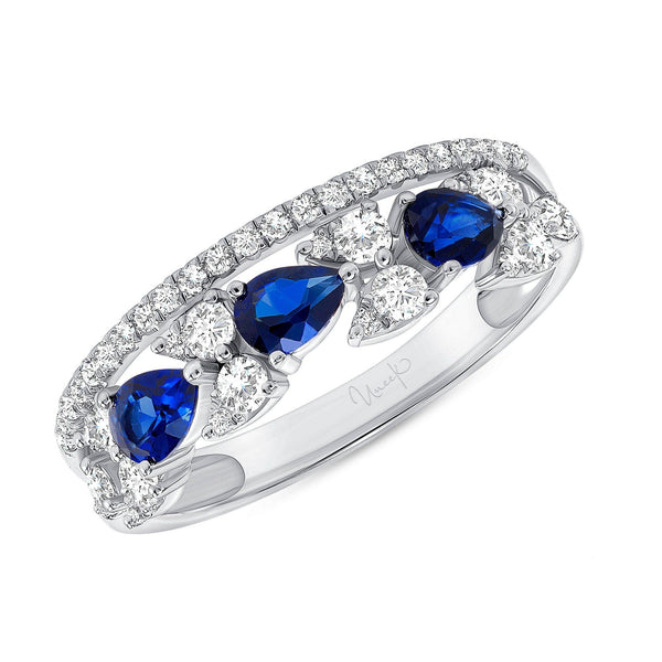 Blue Sapphire, 0.43ctw Diamond Fashion Ring - Gunderson's Jewelers