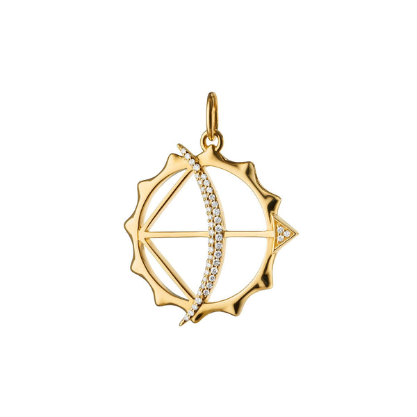 Bow and Arrow Charm with Diamonds - Gunderson's Jewelers