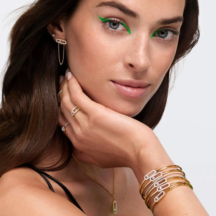 White Gold Diamond Pavé Bangle Bracelet - Gunderson's Jewelers