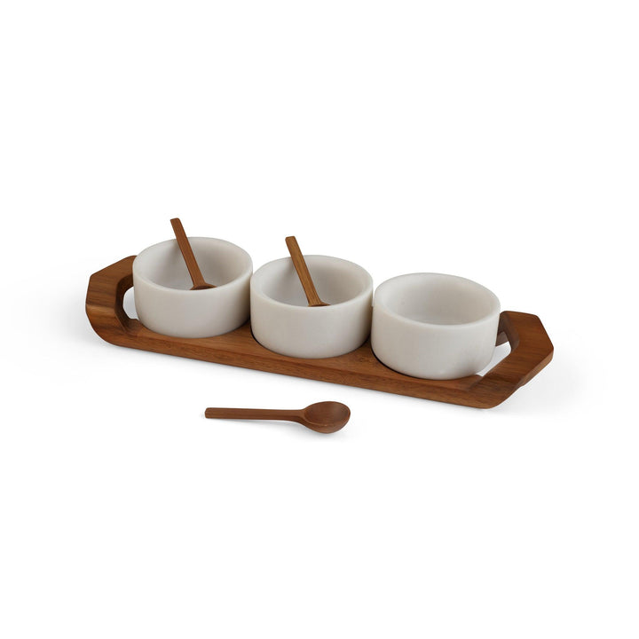 Chevron Condiment Tray w/ Spoons - Gunderson's Jewelers