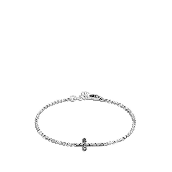 Classic Chain Silver Cross Bracelet - Gunderson's Jewelers