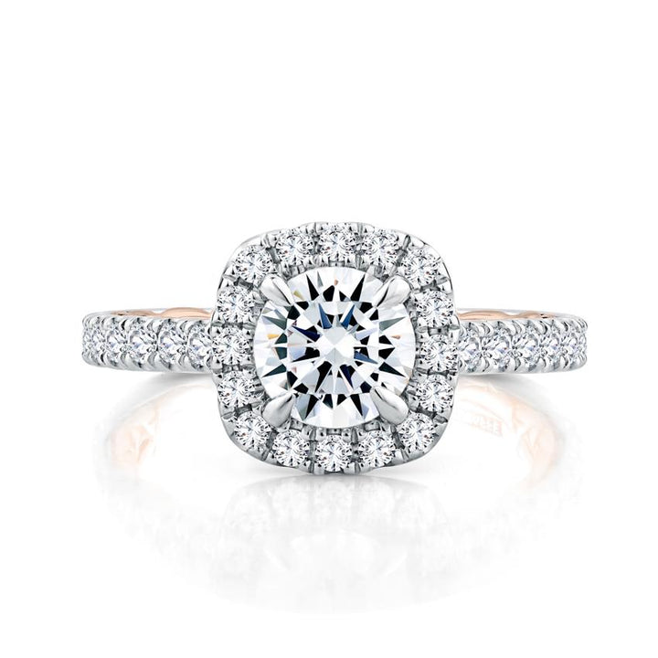 Cushion Cut Halo Diamond Engagement Ring - Gunderson's Jewelers