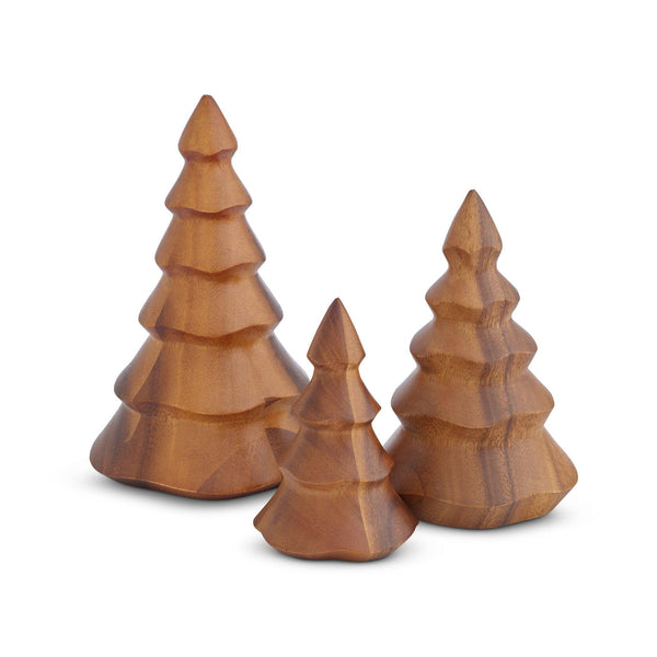 Deck The Halls Wood Christmas Trees (Set of 3) - Gunderson's Jewelers