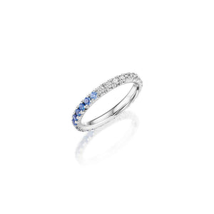 Diamond & Blue Sapphire Ombre Band - Gunderson's Jewelers
