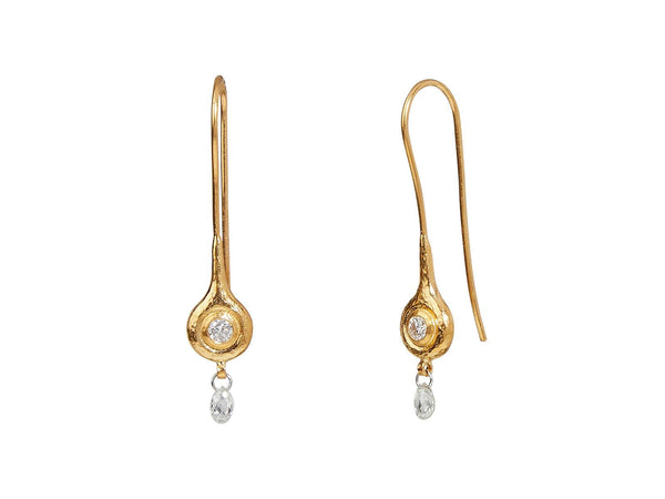 Diamond and Gold Drop Earrings - Gunderson's Jewelers
