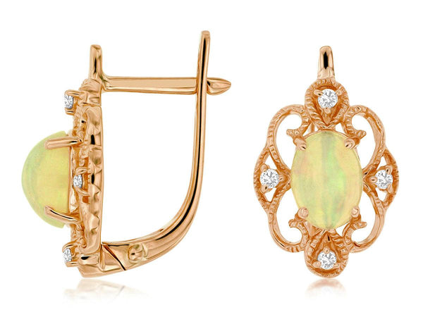 Diamond & Opal Earring - Gunderson's Jewelers