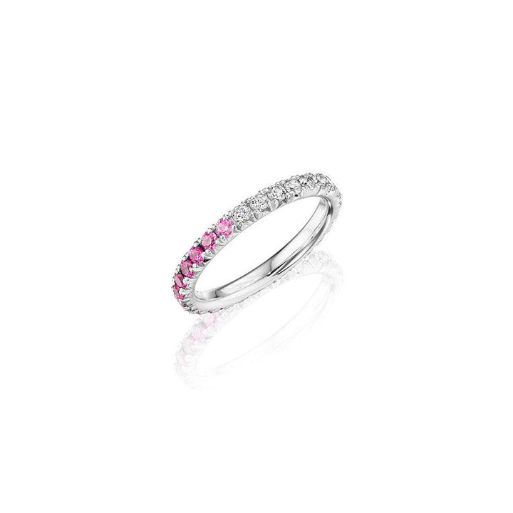 Diamond & Pink Sapphire Ombre Band - Gunderson's Jewelers