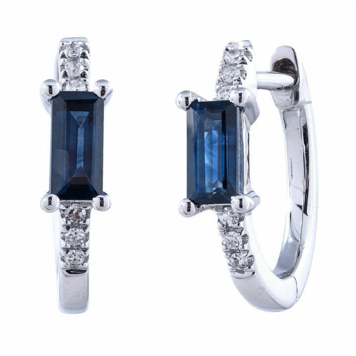 Diamond and Sapphire Diamond Earrings - Gunderson's Jewelers