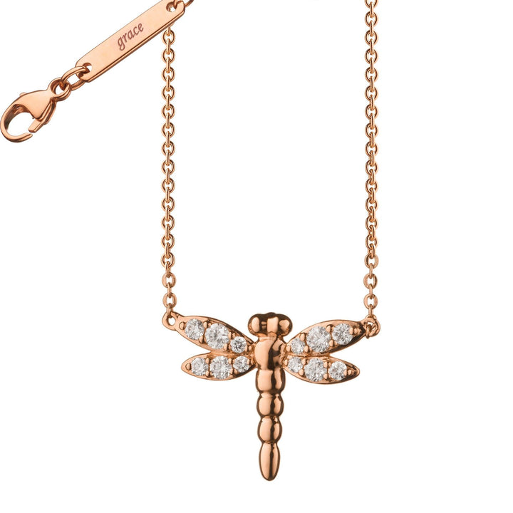 Diamond Critter Dragon Fly "Grace" Necklace - Gunderson's Jewelers