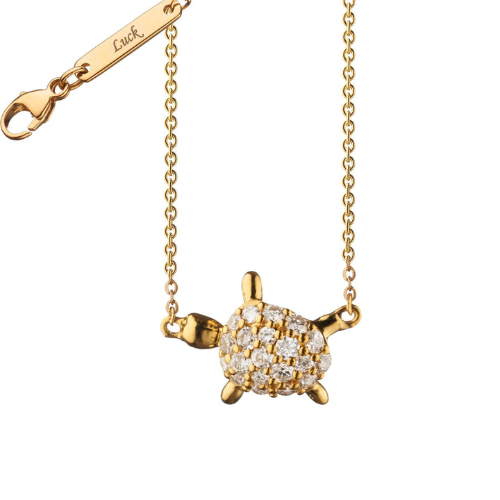 Diamond Critter Turtle "Luck" Necklace - Gunderson's Jewelers