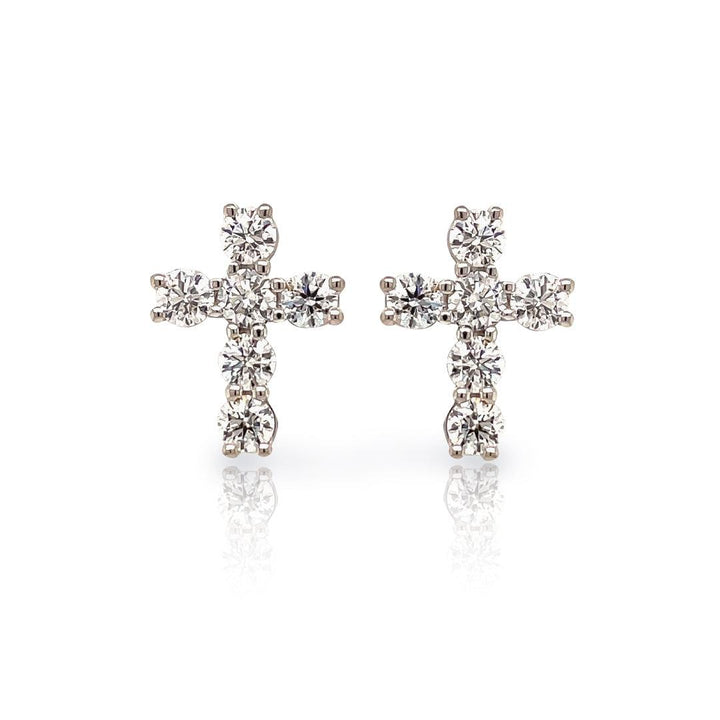 Diamond Cross Earrings - Gunderson's Jewelers