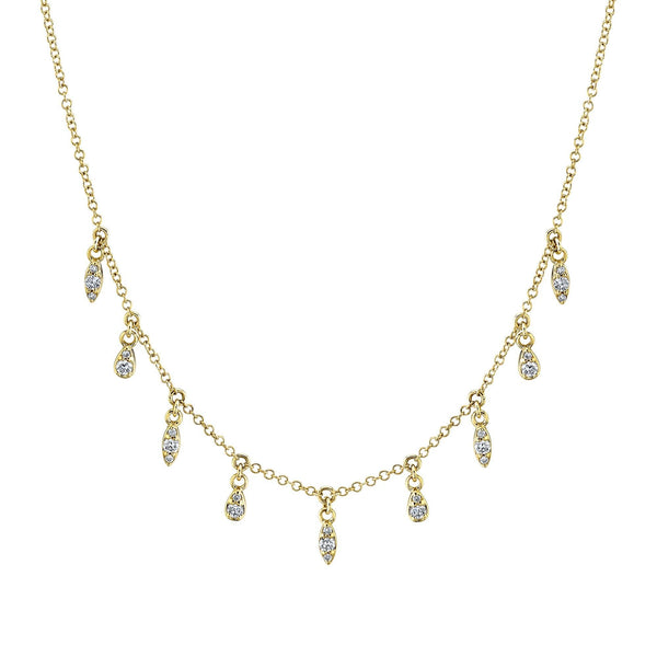 Diamond Drop Necklace, Yellow Gold - Gunderson's Jewelers