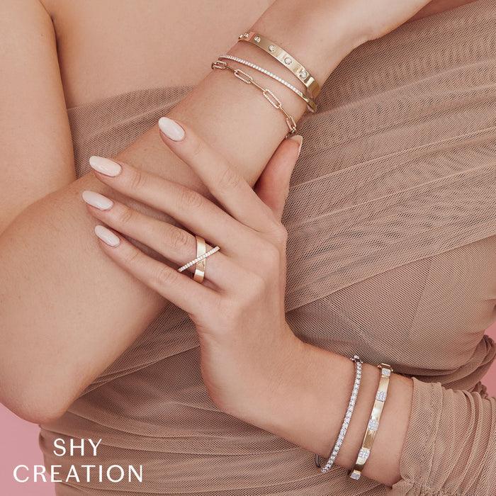 Diamond Paper Clip Link Bracelet - Gunderson's Jewelers