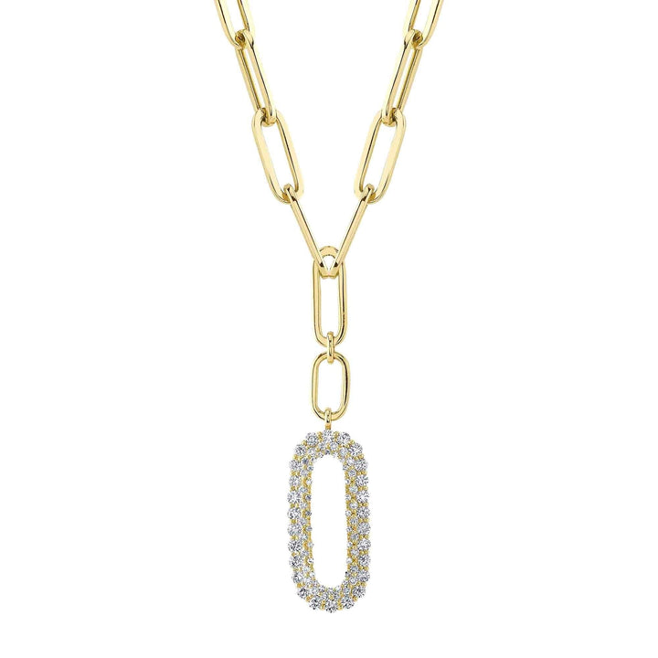 Diamond Paper Clip Link Necklace - Gunderson's Jewelers