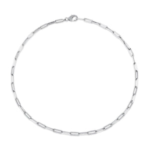 Diamond Paper Clip Link Necklace - Gunderson's Jewelers
