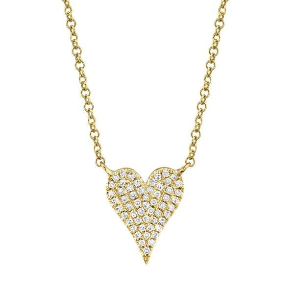 Diamond Pave Heart Pendant Necklace - Gunderson's Jewelers