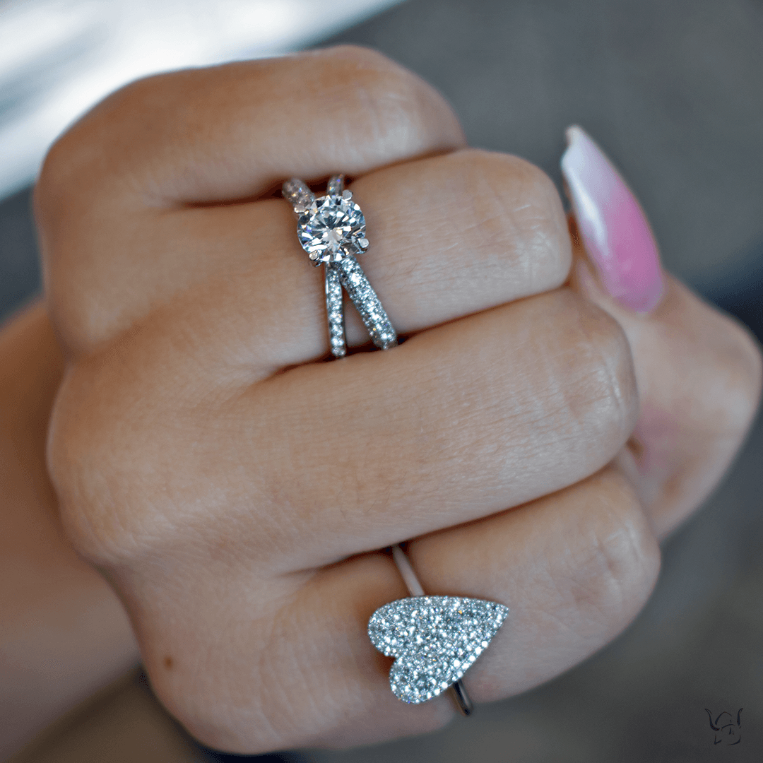 Diamond Pave Heart Ring - Gunderson's Jewelers