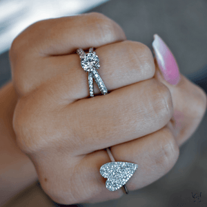 Diamond Pave Heart Ring - Gunderson's Jewelers