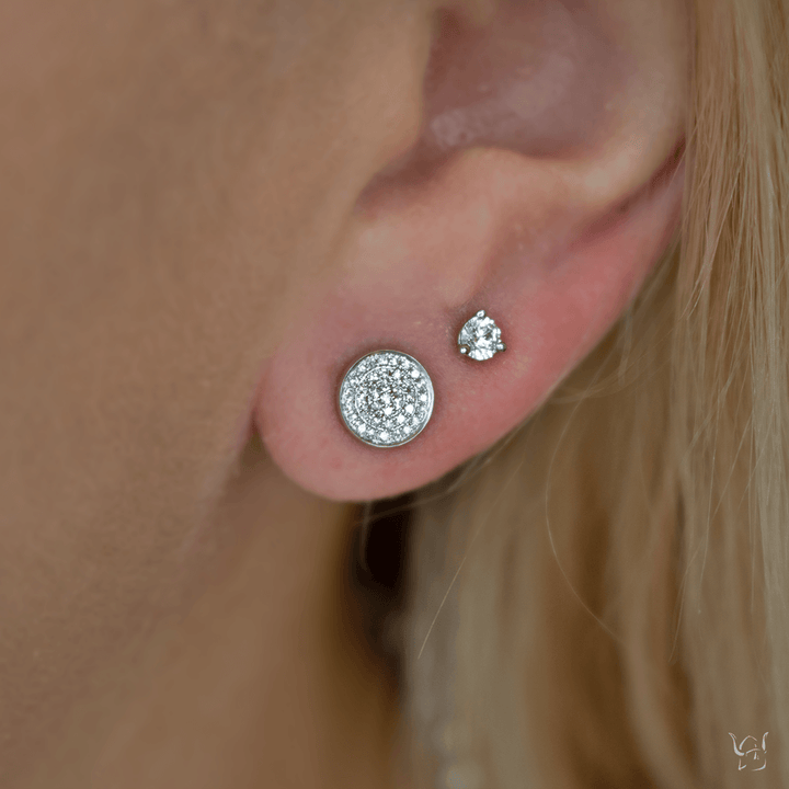 Diamond Pave Stud Earring - Gunderson's Jewelers