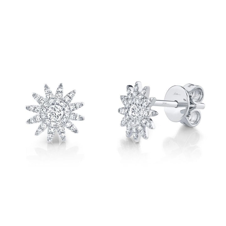 Diamond Starburst Stud Earring - Gunderson's Jewelers