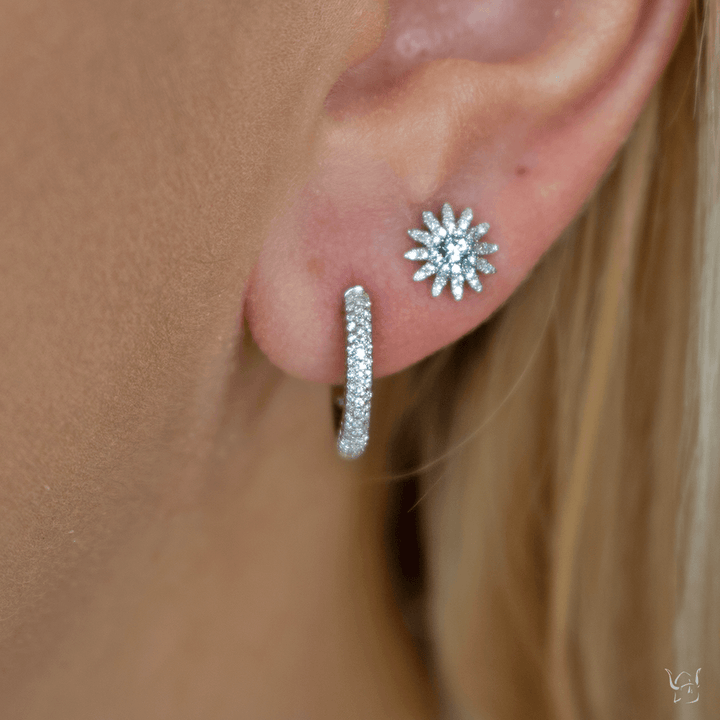 Diamond Starburst Stud Earring - Gunderson's Jewelers