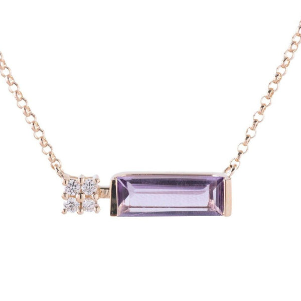 Diamondand Amethyst Necklace - Gunderson's Jewelers