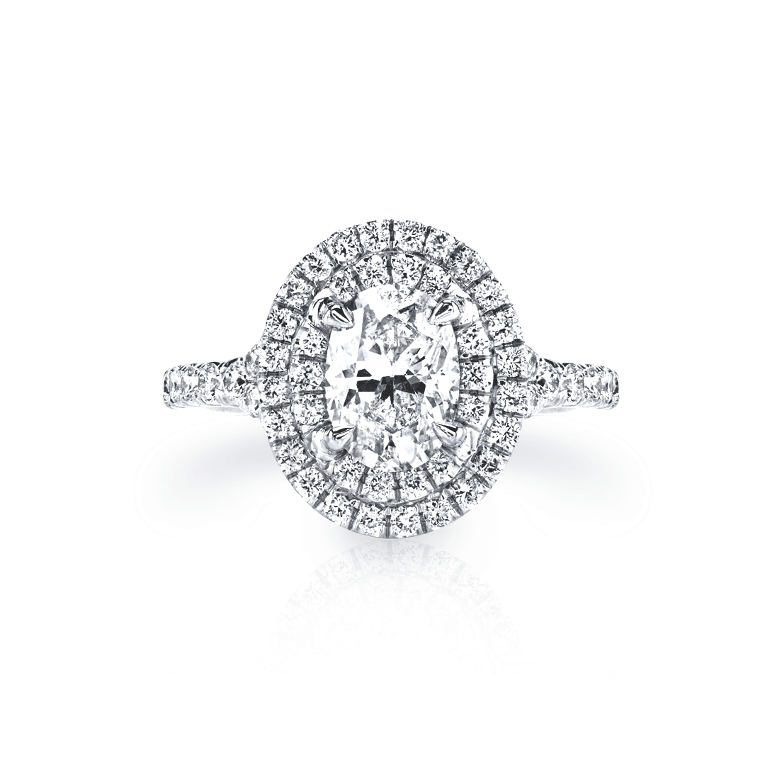 Double Halo Diamond Engagement Ring - Gunderson's Jewelers