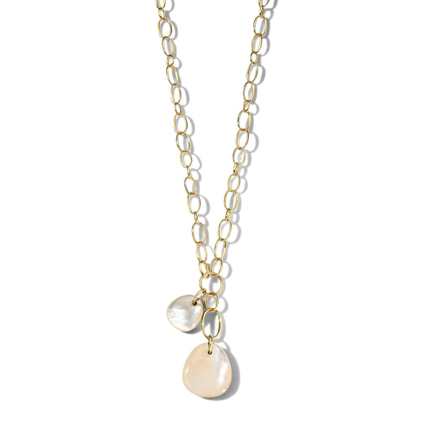 Double Pebble Pendant Necklace in 18K Gold - Gunderson's Jewelers