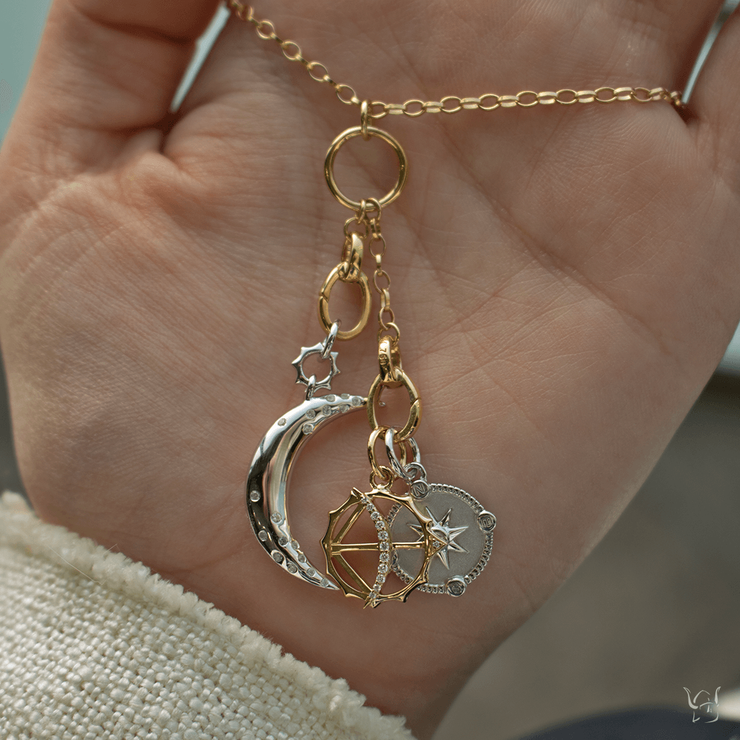 Dream Moon Charm with Sapphires - Gunderson's Jewelers