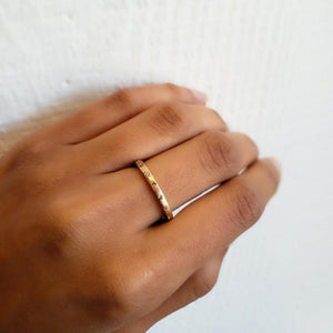 Dunes Narrow Multi-Color Diamond Brushed Band - Gunderson's Jewelers