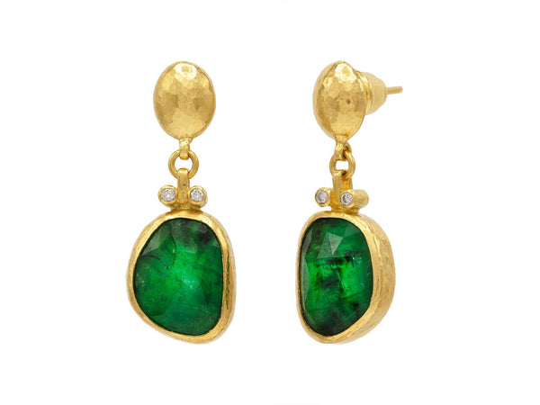 Emerald Drop Earrings - Gunderson's Jewelers