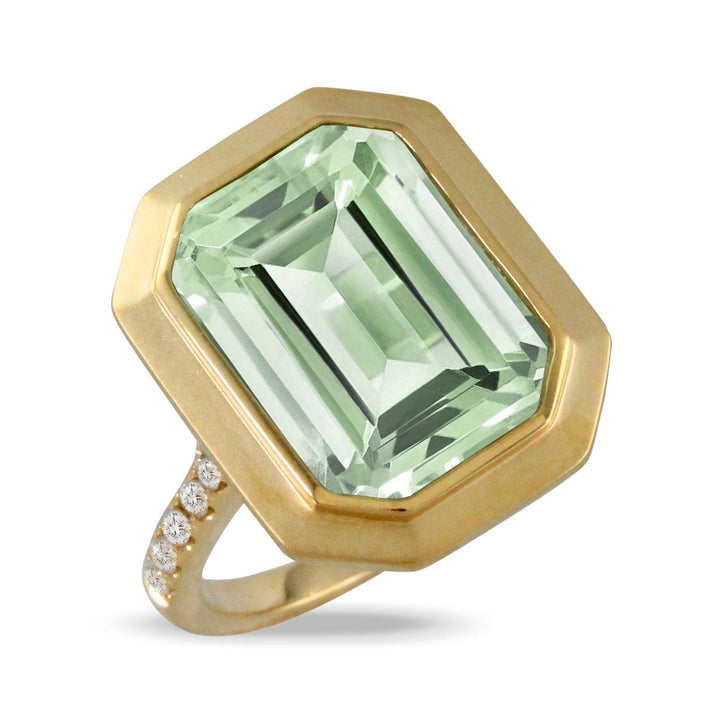 Green Amethyst and Diamond Ring - Gunderson's Jewelers
